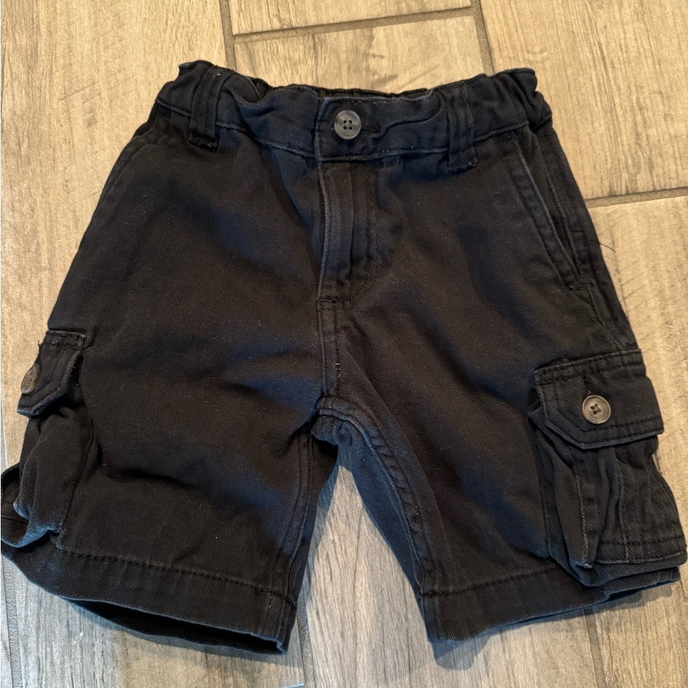 Size 4 boys cargo black shorts